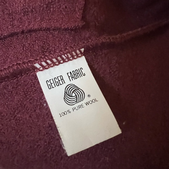 Geiger Austria 100% Wool Jacket – Plum Boiled Wool, Alpine Heritage, Size 34 - Picture 5 of 8